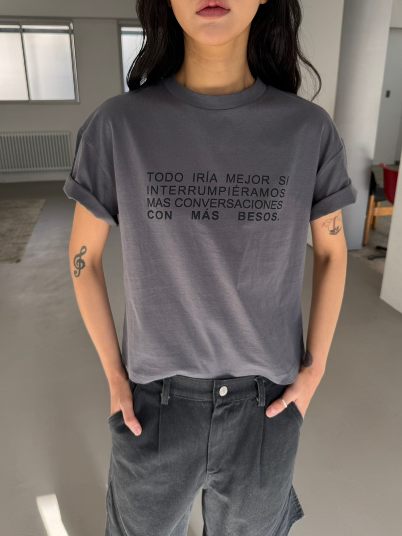 LIMLIMLIM東大門實拍女裝新款真品時尚26春夏熱賣T恤絲綢LIM LIM LIMT恤圖色3