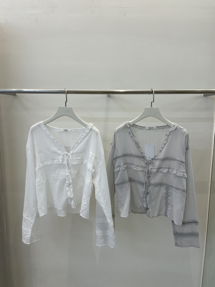 BETTER韓國代購女士新款休閑26春夏時尚職業人氣襯衫蕾絲衫BETTER襯衫/蕾絲衫