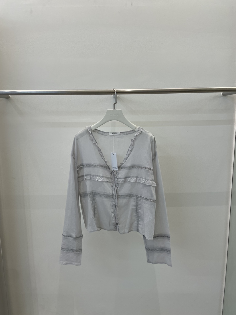 BETTER韓國代購女士新款休閑26春夏時尚職業人氣襯衫蕾絲衫BETTER襯衫/蕾絲衫圖色2