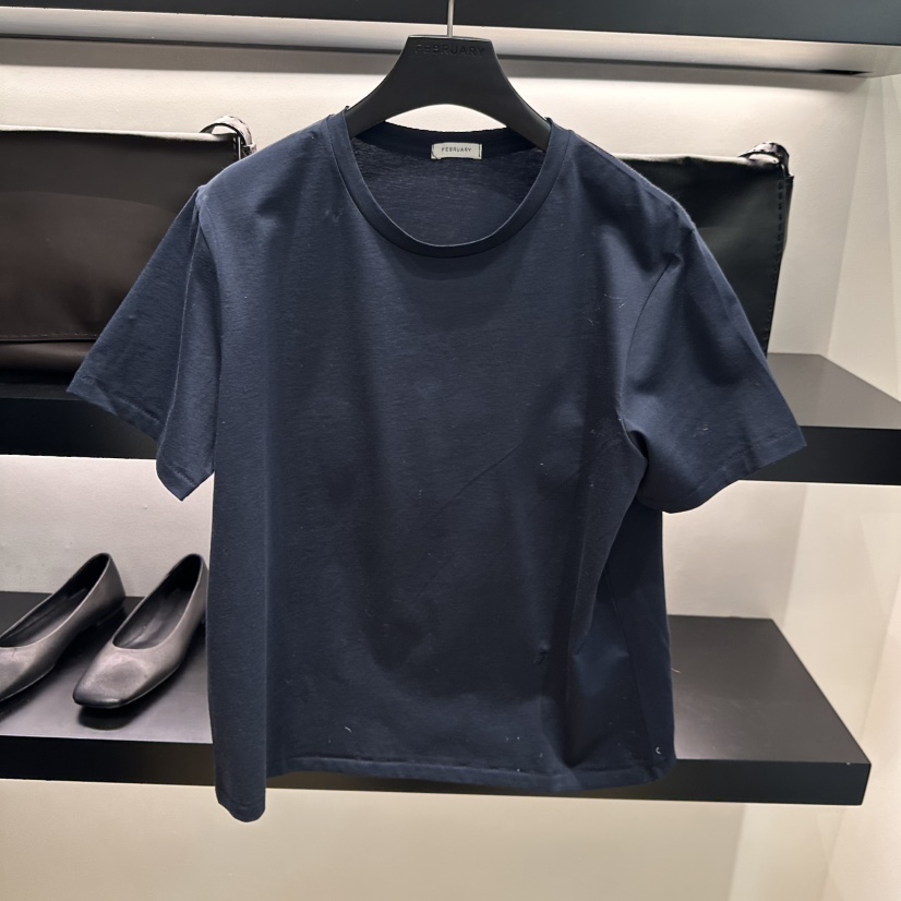 FEBRUARY 11韓國代購女裝新款熱賣真品推薦人氣26春夏T恤FEBRUARY 11T恤圖色3深藍色