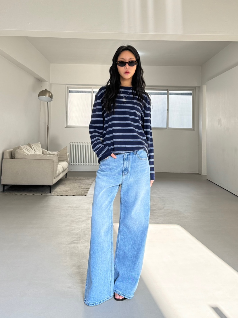 LIMLIMLIM東大門代購女裝新品熱賣26春夏推薦休閑牛仔褲寬松LIM LIM LIM牛仔褲