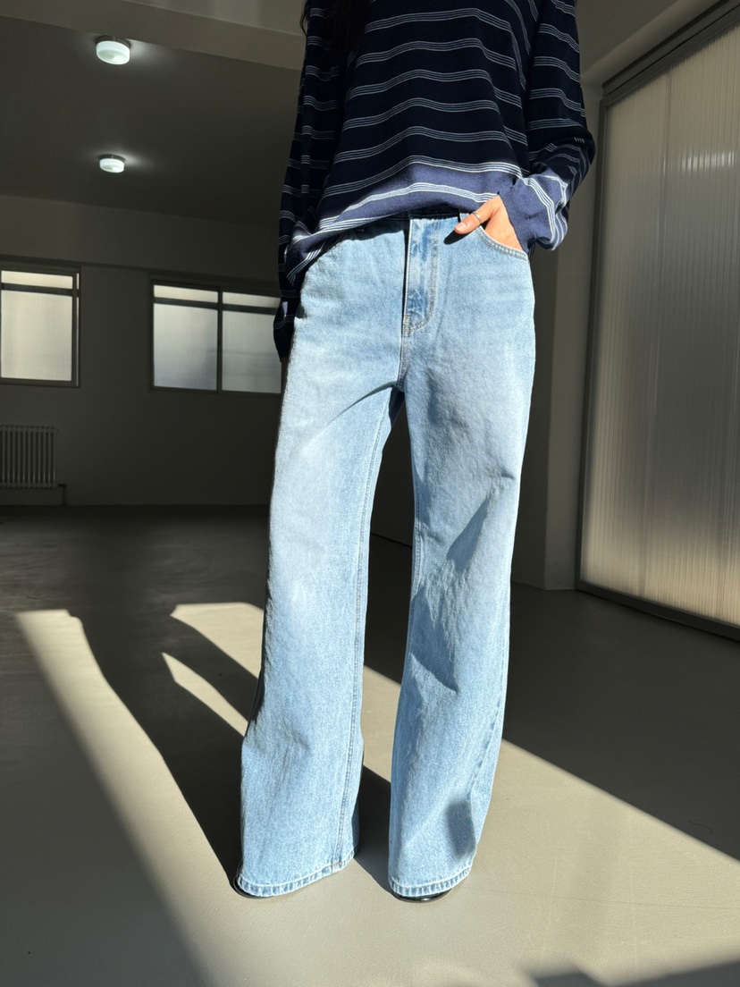 LIMLIMLIM東大門代購女裝新品熱賣26春夏推薦休閑牛仔褲寬松LIM LIM LIM牛仔褲圖色1