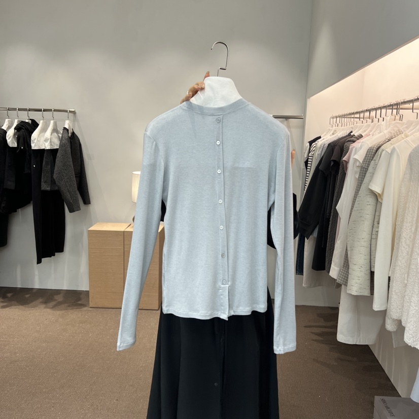 SIHO ARCHIVE東大門直郵女士新品休閑推薦人氣長袖T恤紐扣SIHO ARCHIVE長袖T恤