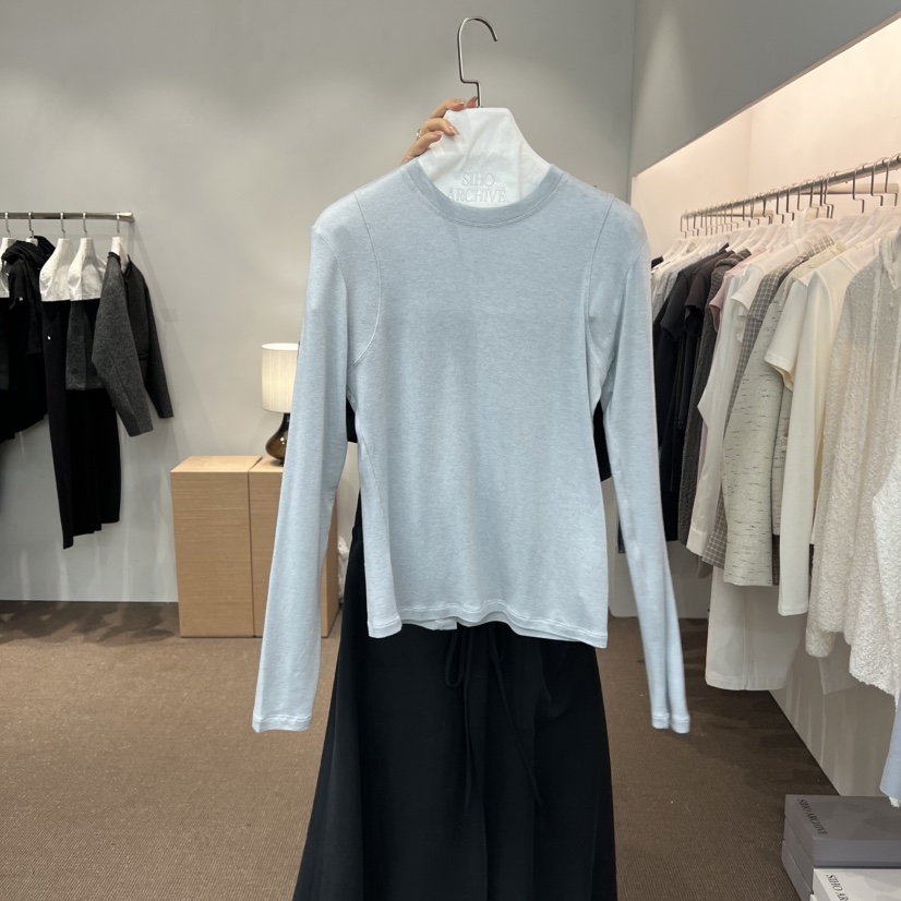 SIHO ARCHIVE東大門直郵女士新品休閑推薦人氣長袖T恤紐扣SIHO ARCHIVE長袖T恤圖色1