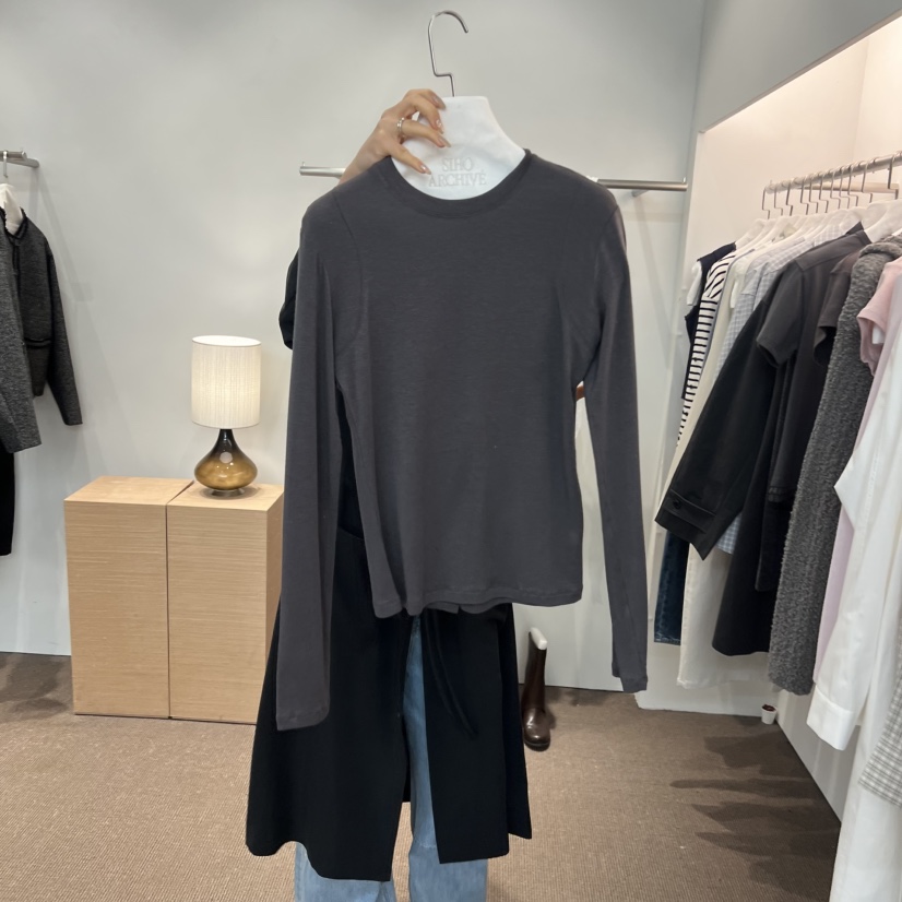 SIHO ARCHIVE東大門直郵女士新品休閑推薦人氣長袖T恤紐扣SIHO ARCHIVE長袖T恤圖色2