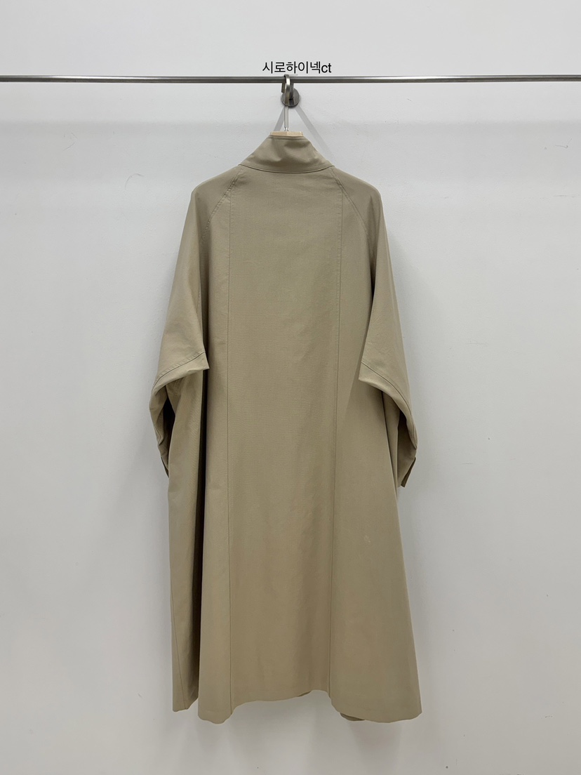 VERGAMOT韓國代購女裝新品人氣職業推薦26春夏長款風衣高領VERGAMOT長款風衣