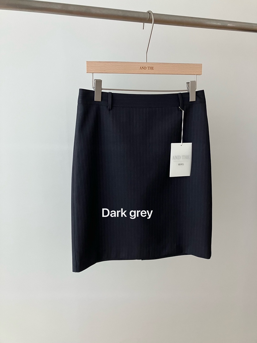 AND THE東大門代購女士新款職業推薦休閑真品熱賣短裙條紋AND THE短裙圖色1