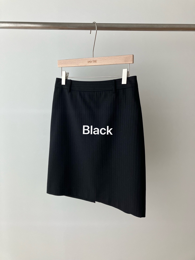 AND THE東大門代購女士新款職業推薦休閑真品熱賣短裙條紋AND THE短裙圖色2