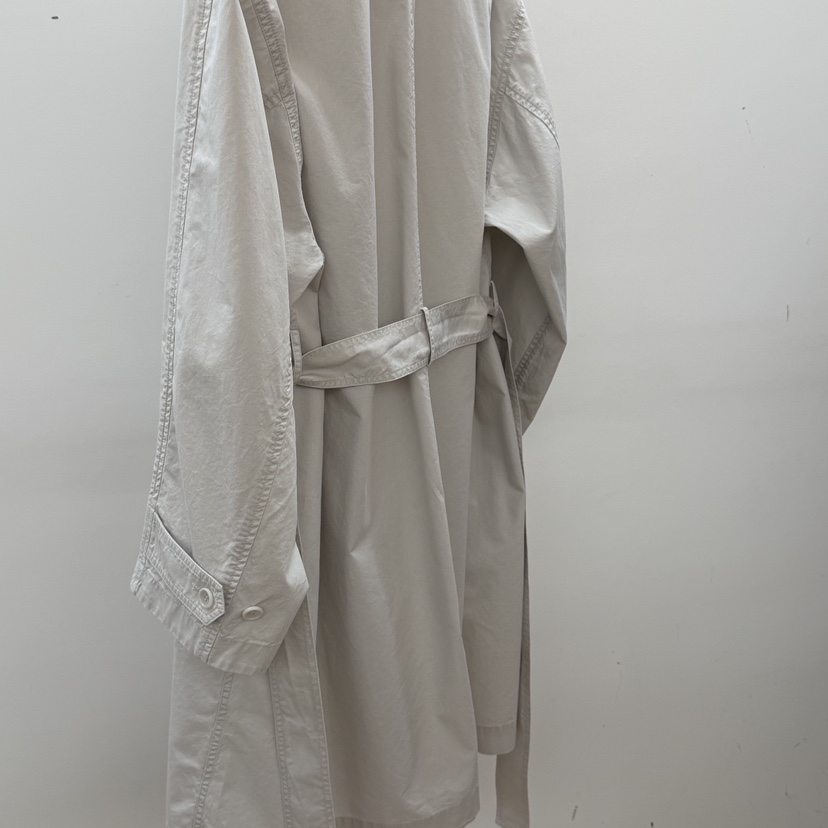 ID東大門代購女士新品推薦休閑職業時尚26春夏長款風衣含腰帶ID長款風衣