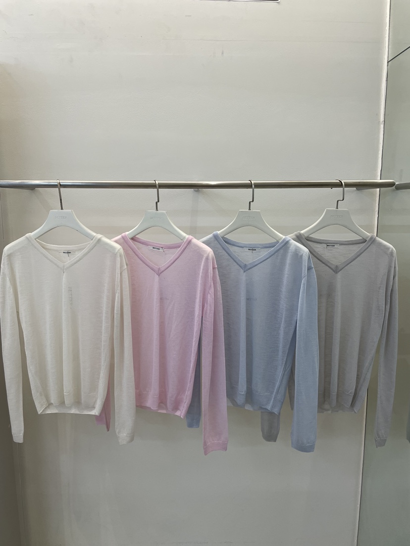 BETTER東大門實拍女裝新款熱賣推薦人氣時尚休閑長袖T恤V領BETTER長袖T恤