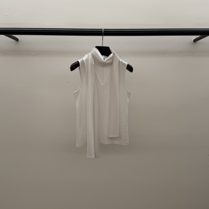 ID韓國代購女士新品職業26春夏時尚推薦吊帶背心含圍巾V領ID吊帶/背心圖色1