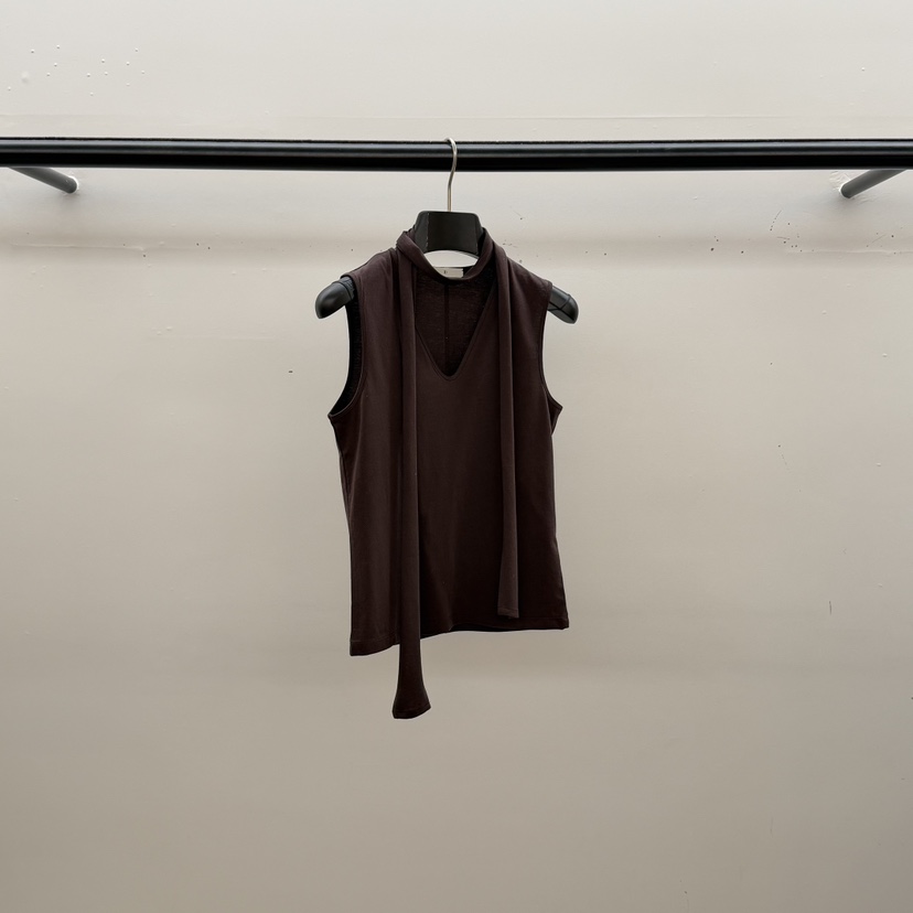 ID韓國代購女士新品職業26春夏時尚推薦吊帶背心含圍巾V領ID吊帶/背心圖色3