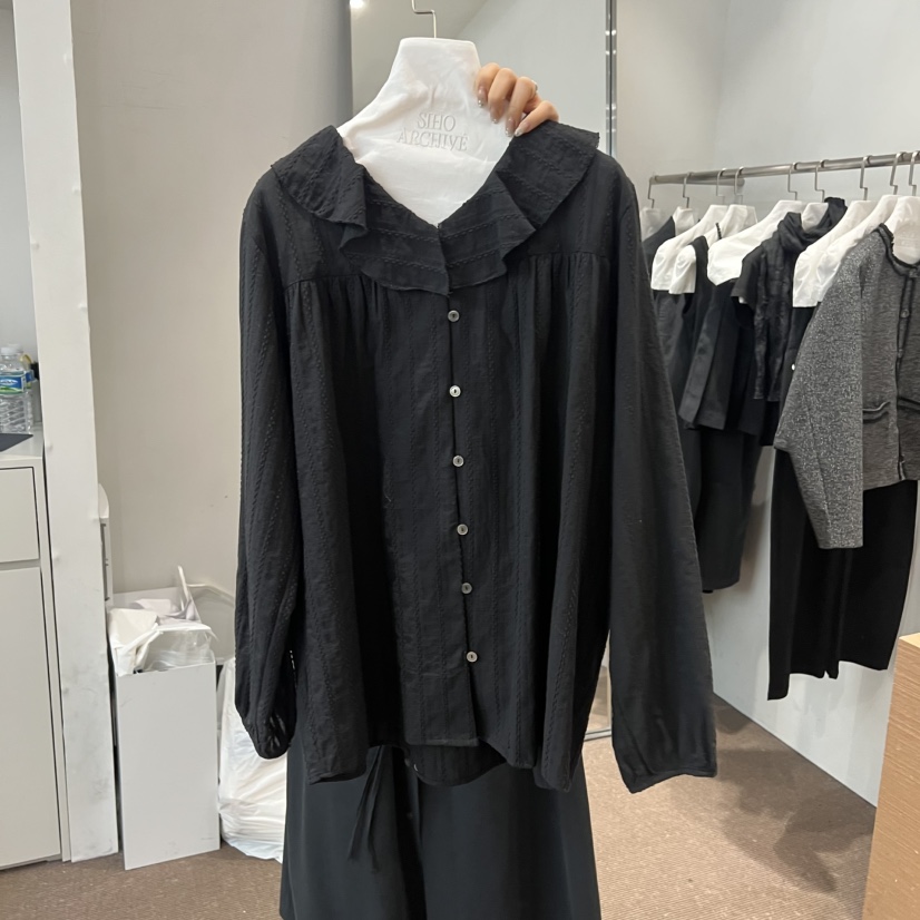 SIHO ARCHIVE東大門代購女裝新款真品人氣襯衫蕾絲衫刺繡SIHO ARCHIVE襯衫/蕾絲衫圖色1