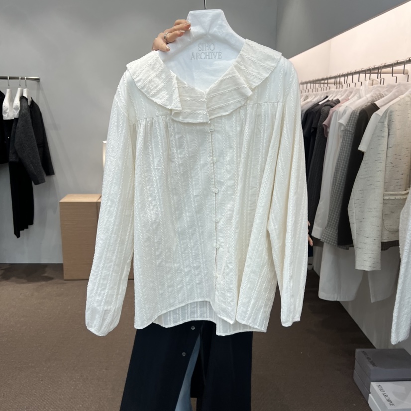 SIHO ARCHIVE東大門代購女裝新款真品人氣襯衫蕾絲衫刺繡SIHO ARCHIVE襯衫/蕾絲衫圖色2