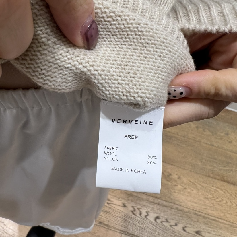 VERVEINE韓國直郵女士新款推薦職業真品針織衫連帽衫紐扣VERVEINE針織衫