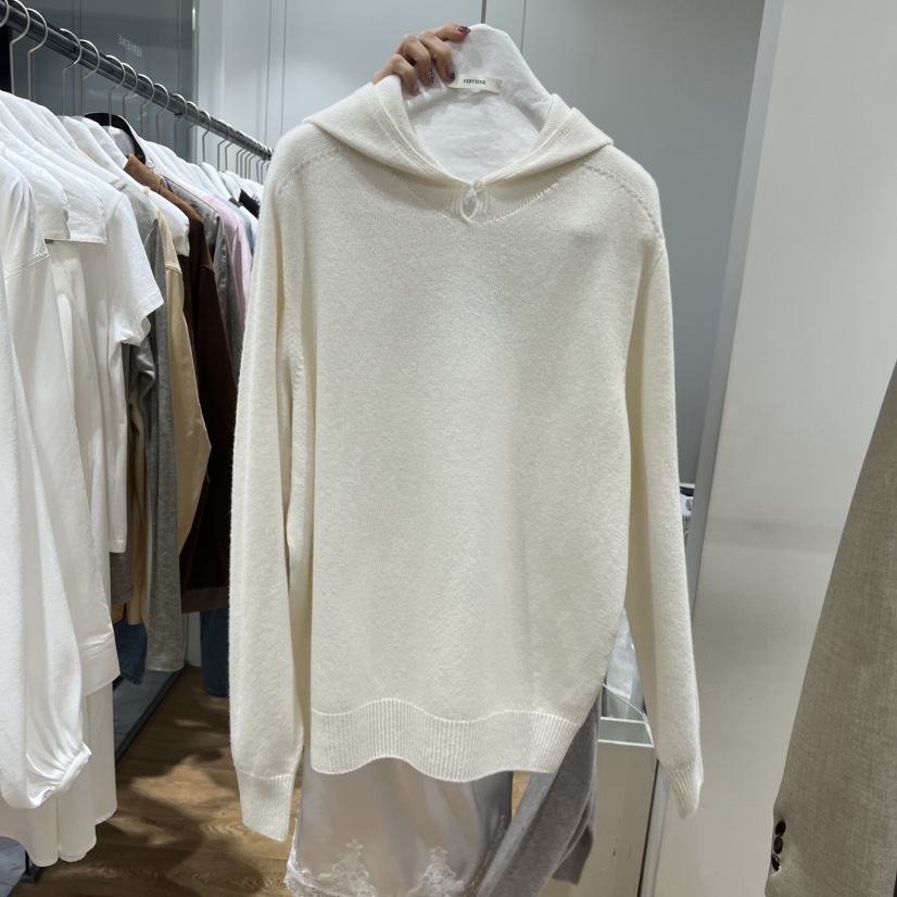 VERVEINE韓國直郵女士新款推薦職業真品針織衫連帽衫紐扣VERVEINE針織衫圖色2