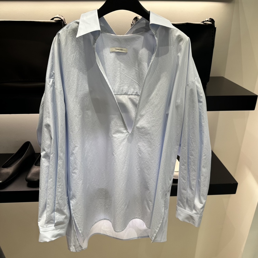 FEBRUARY 11東大門代購女裝新款26春夏時尚熱賣襯衫蕾絲衫FEBRUARY 11襯衫/蕾絲衫圖色1藍色