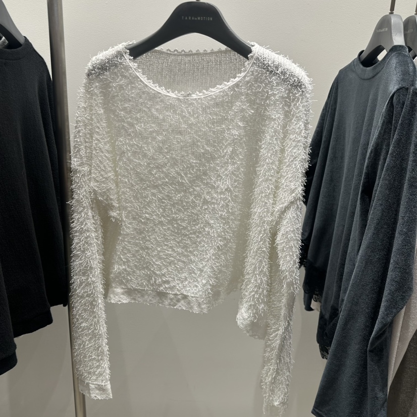 TARABY MOTION韓國代購女士新品熱賣推薦時尚針織衫蕾絲TARABY MOTION針織衫圖色1