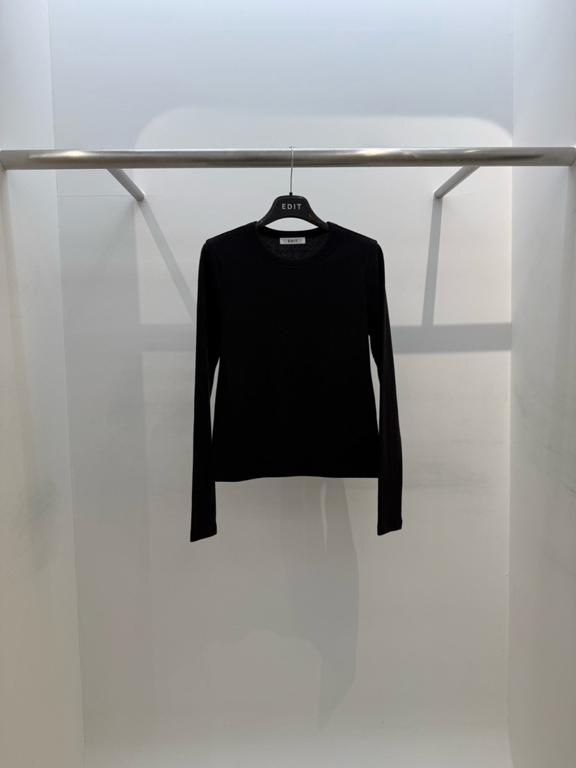 EDIT東大門實拍女士新款熱賣推薦人氣休閑職業時尚長袖T恤EDIT長袖T恤圖色4黑色