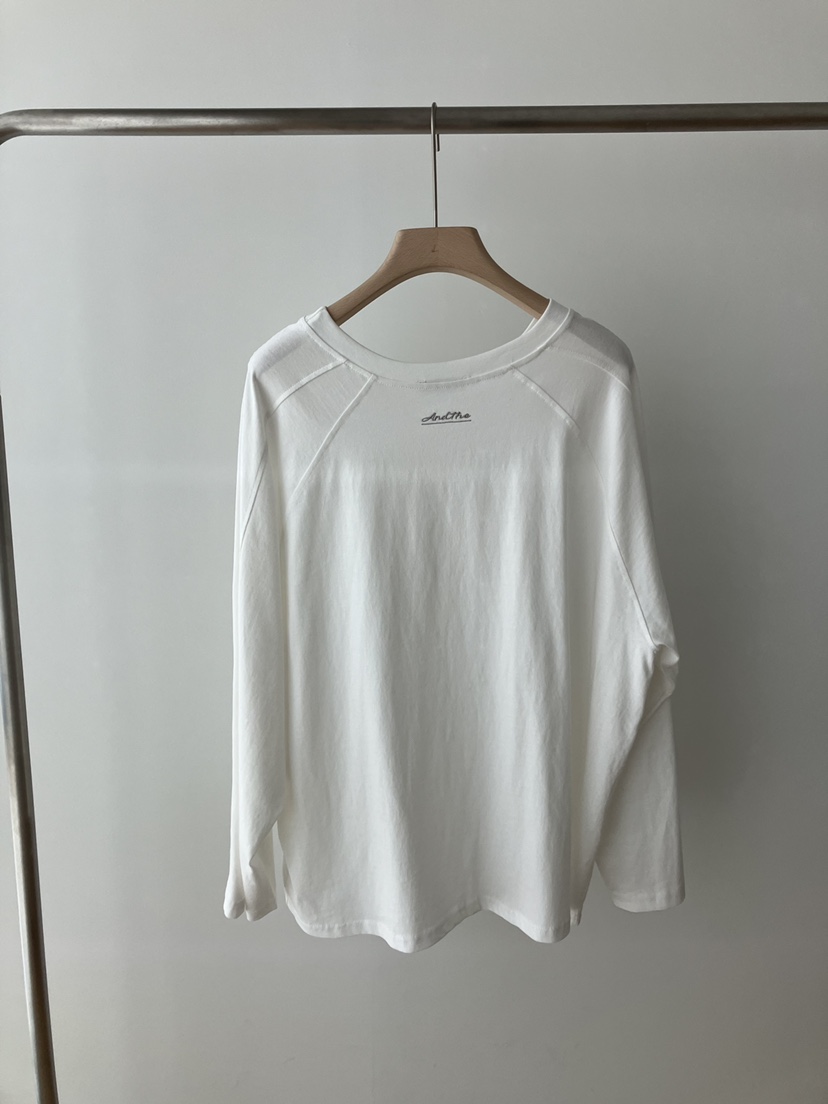 AND THE東大門代購女士新款職業時尚推薦26春夏長袖T恤插肩袖AND THE長袖T恤