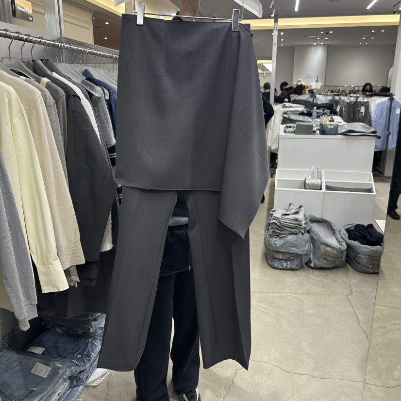 HELVETICA韓國直郵女士新款26春夏真品職業休閑推薦熱賣裙褲HELVETICA裙褲圖色1墨色