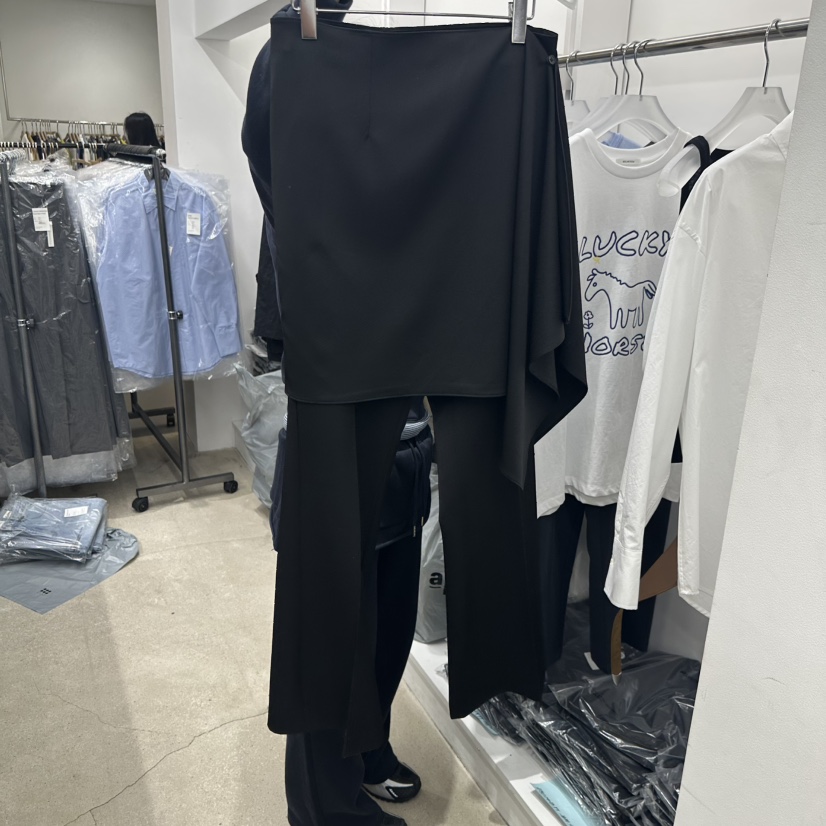 HELVETICA韓國直郵女士新款26春夏真品職業休閑推薦熱賣裙褲HELVETICA裙褲圖色2黑色