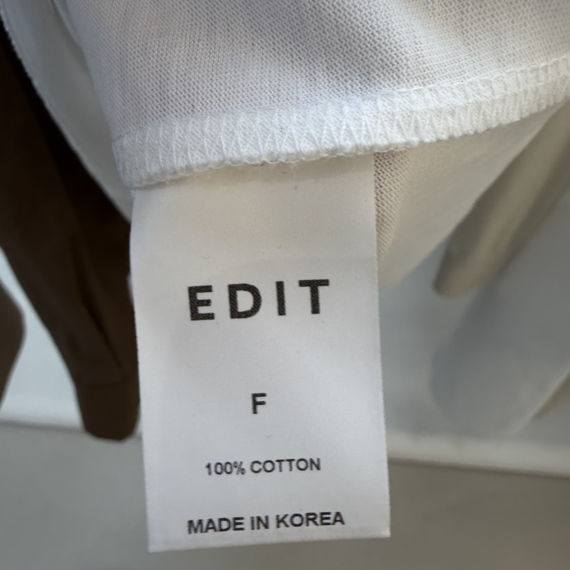EDIT東大門代購女裝新品推薦熱賣26春夏職業人氣真品長袖T恤EDIT長袖T恤
