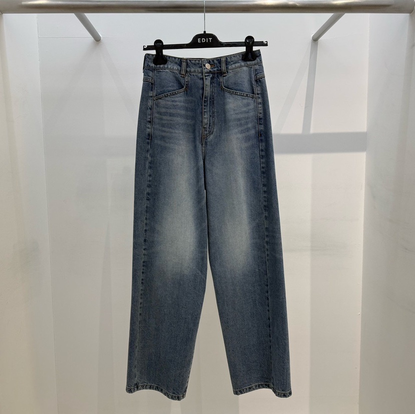 EDIT韓國代購女裝新款時尚人氣熱賣推薦職業休閑26春夏牛仔褲EDIT牛仔褲圖色1