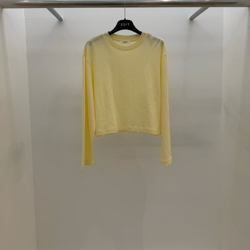 EDIT韓國代購女裝新品推薦26春夏職業真品休閑人氣長袖T恤EDIT長袖T恤圖色1