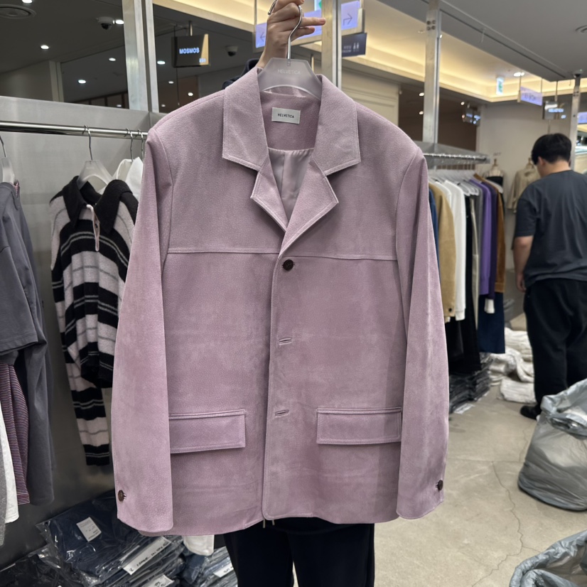 HELVETICA韓國直郵女士新款時尚真品休閑熱賣推薦夾克絨面革HELVETICA夾克圖色1