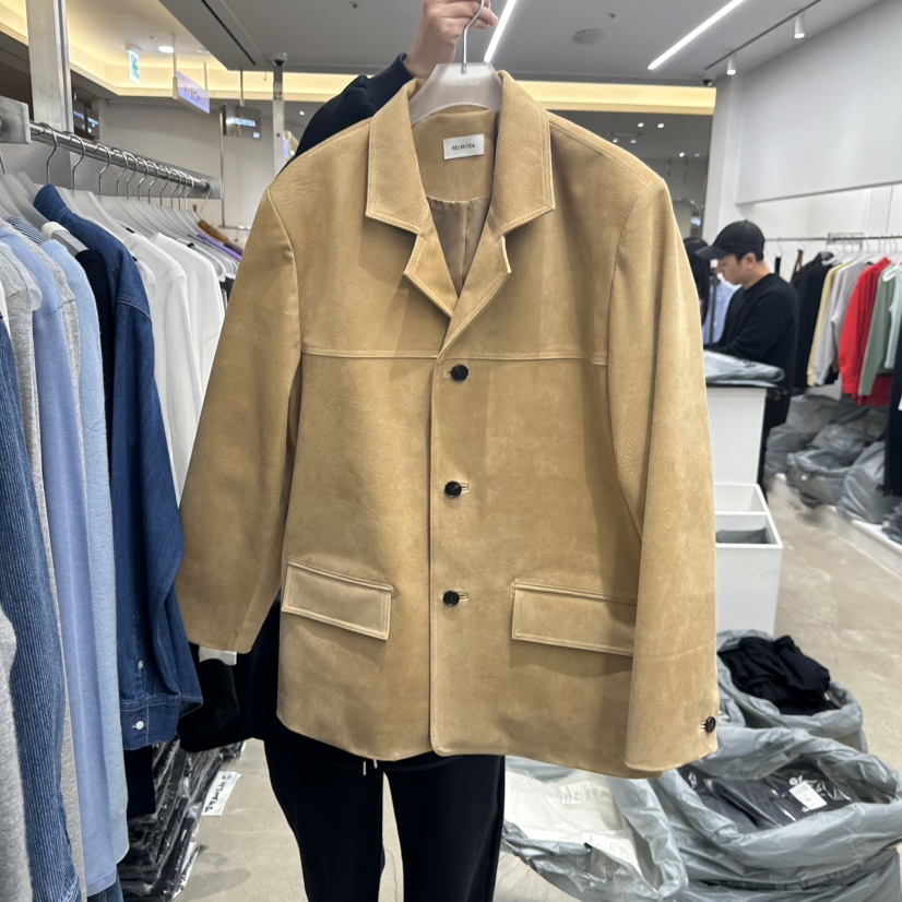 HELVETICA韓國直郵女士新款時尚真品休閑熱賣推薦夾克絨面革HELVETICA夾克圖色2