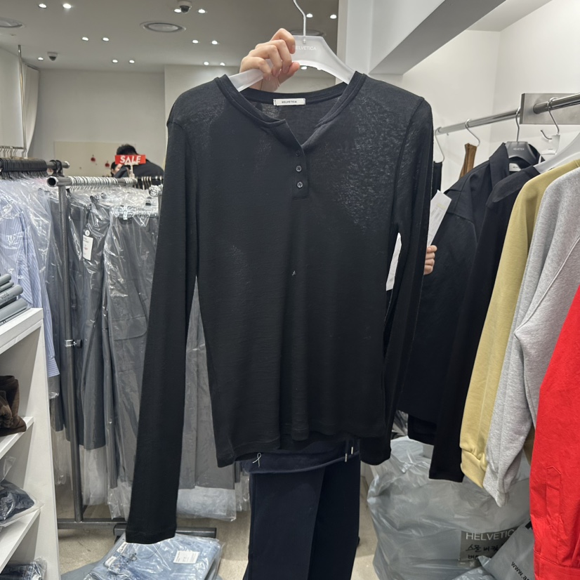 HELVETICA東大門代購女裝新品推薦真品26春夏長袖T恤不含內搭HELVETICA長袖T恤圖色4