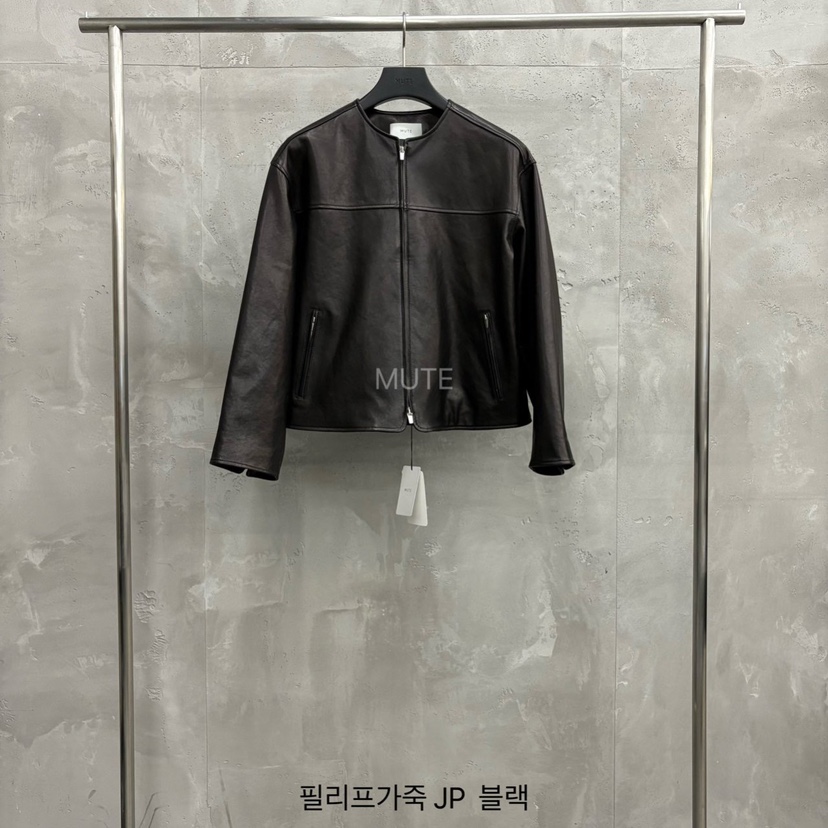 MUTE-P東大門代購女士新款時尚人氣休閑26春夏職業皮衣皮革MUTE皮衣圖色1