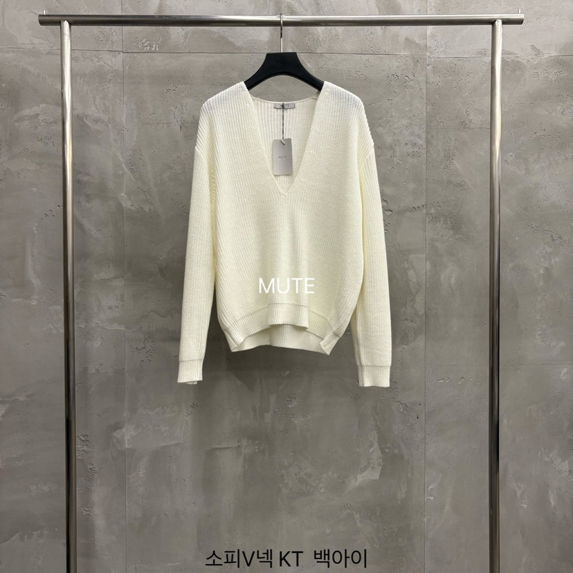 MUTE-P韓國代購女士新款休閑職業真品時尚26春夏人氣針織衫MUTE針織衫圖色1