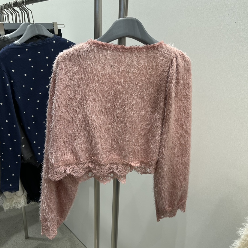 TARABY MOTION韓國代購女裝新款熱賣真品針織衫蕾絲開衫TARABY MOTION針織衫