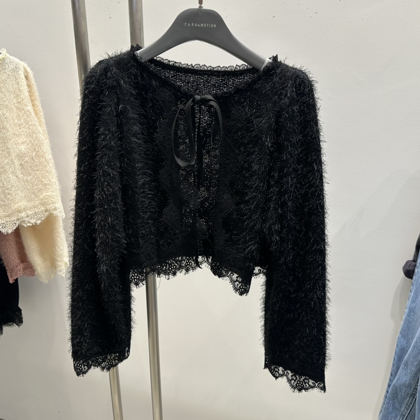 TARABY MOTION韓國代購女裝新款熱賣真品針織衫蕾絲開衫TARABY MOTION針織衫圖色3