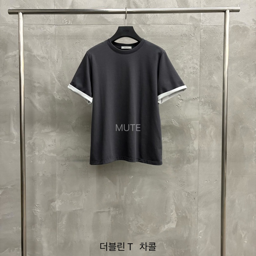 MUTE-P韓國直郵女士新品熱賣人氣休閑時尚26春夏職業T恤MUTET恤圖色3墨色