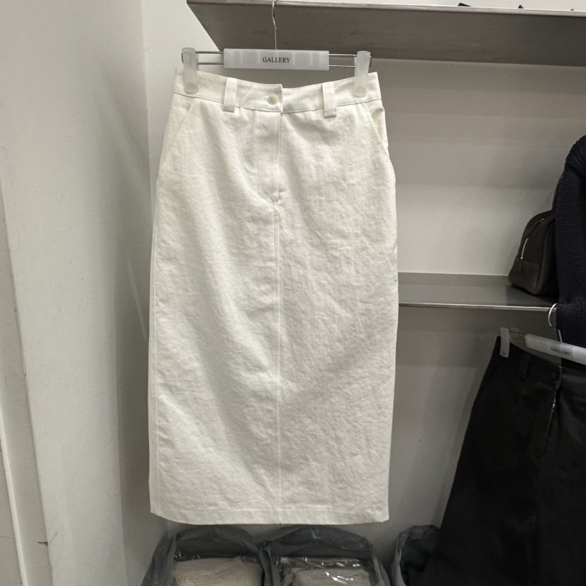 GALLERY-P東大門直郵女士新款熱賣職業時尚長裙口袋褶裥GALLERY-P長裙圖色1