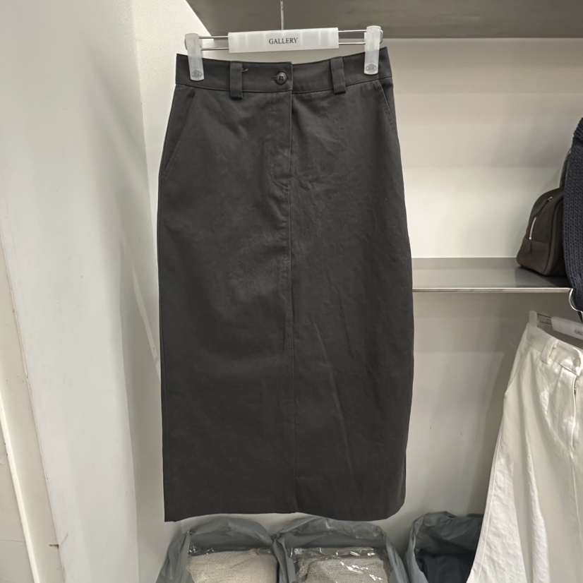 GALLERY-P東大門直郵女士新款熱賣職業時尚長裙口袋褶裥GALLERY-P長裙圖色2