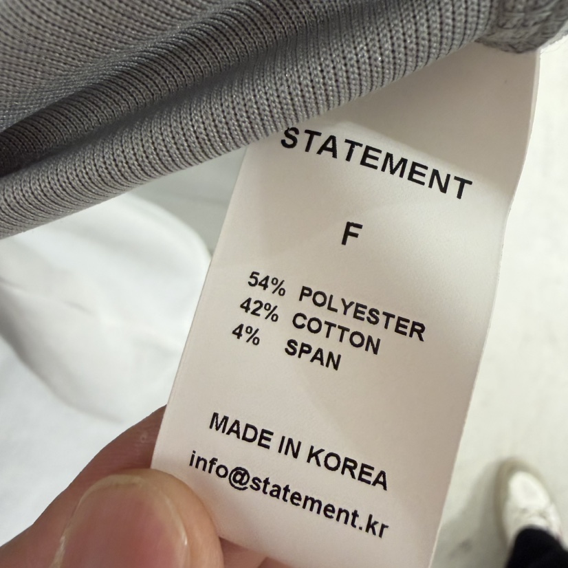 STATEMENT東大門直郵女士新款26春夏熱賣人氣職業衛衣拉鏈STATEMENT衛衣