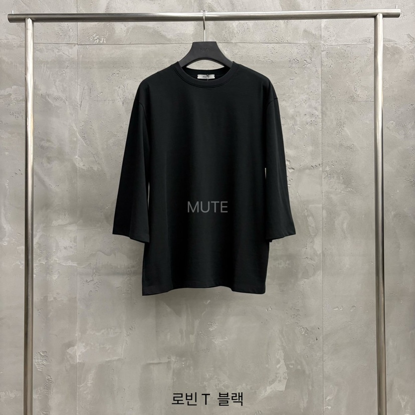 MUTE-P韓國代購女士新品職業推薦時尚真品休閑熱賣26春夏T恤MUTET恤圖色5黑色