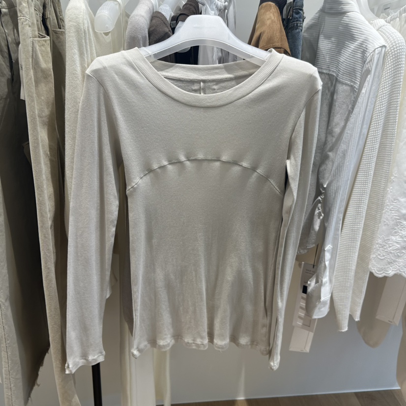 WE ARE/WELOVER東大門代購女裝新款時尚休閑職業長袖T恤SHOP_WE ARE長袖T恤圖色3米色