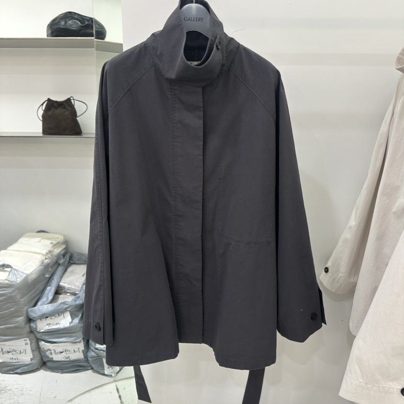 GALLERY-P東大門代購女裝新品職業休閑夾克含腰帶高領羅紋GALLERY-P夾克圖色2
