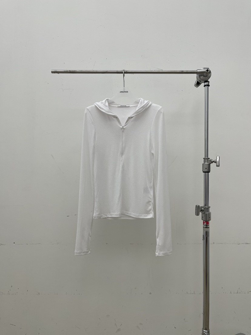 ATMOSPHERE東大門實拍女裝新款休閑26春夏長袖T恤兜帽透明ATMOSPHERE/BLING長袖T恤圖色1