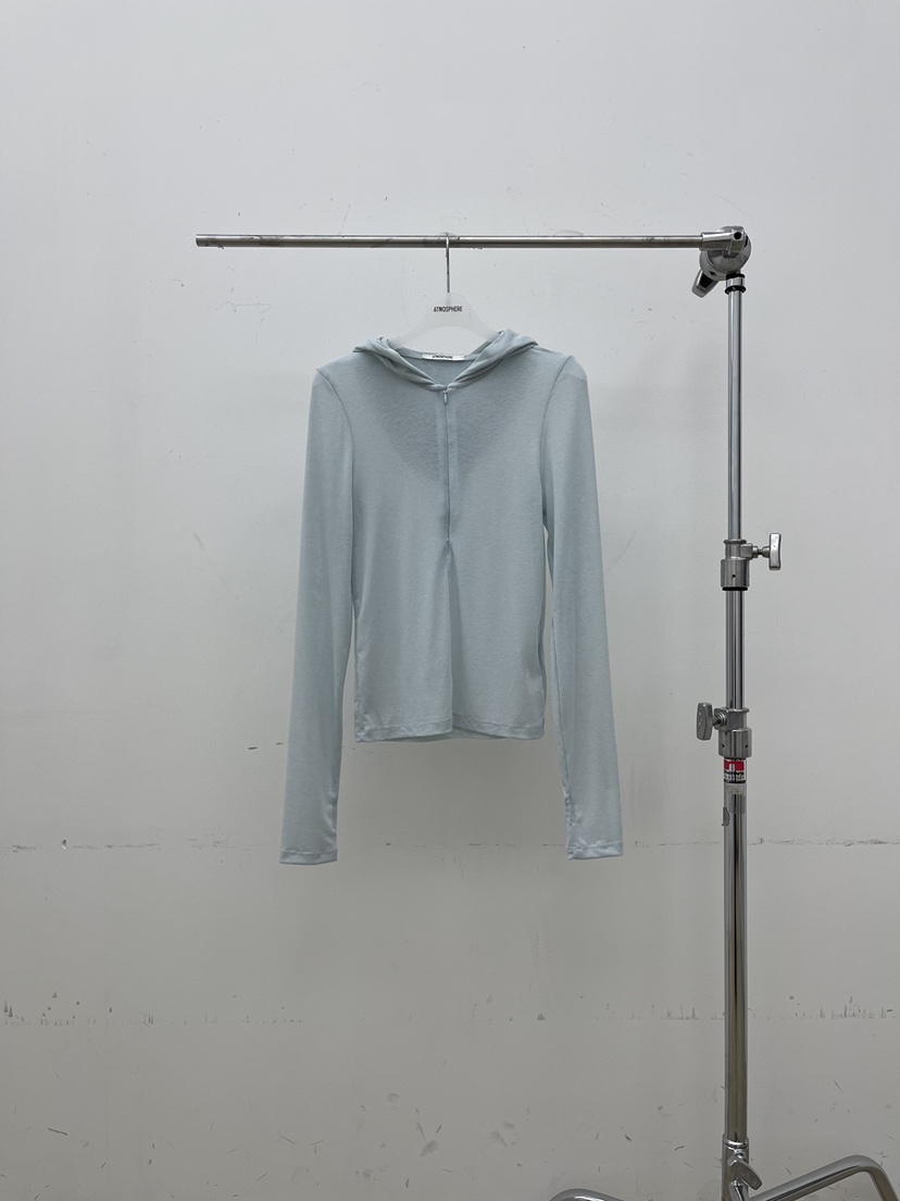 ATMOSPHERE東大門實拍女裝新款休閑26春夏長袖T恤兜帽透明ATMOSPHERE/BLING長袖T恤圖色3