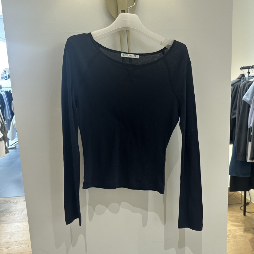 WE ARE/WELOVER東大門實拍女士新品26春夏推薦真品長袖T恤SHOP_WE ARE長袖T恤圖色3深藍色