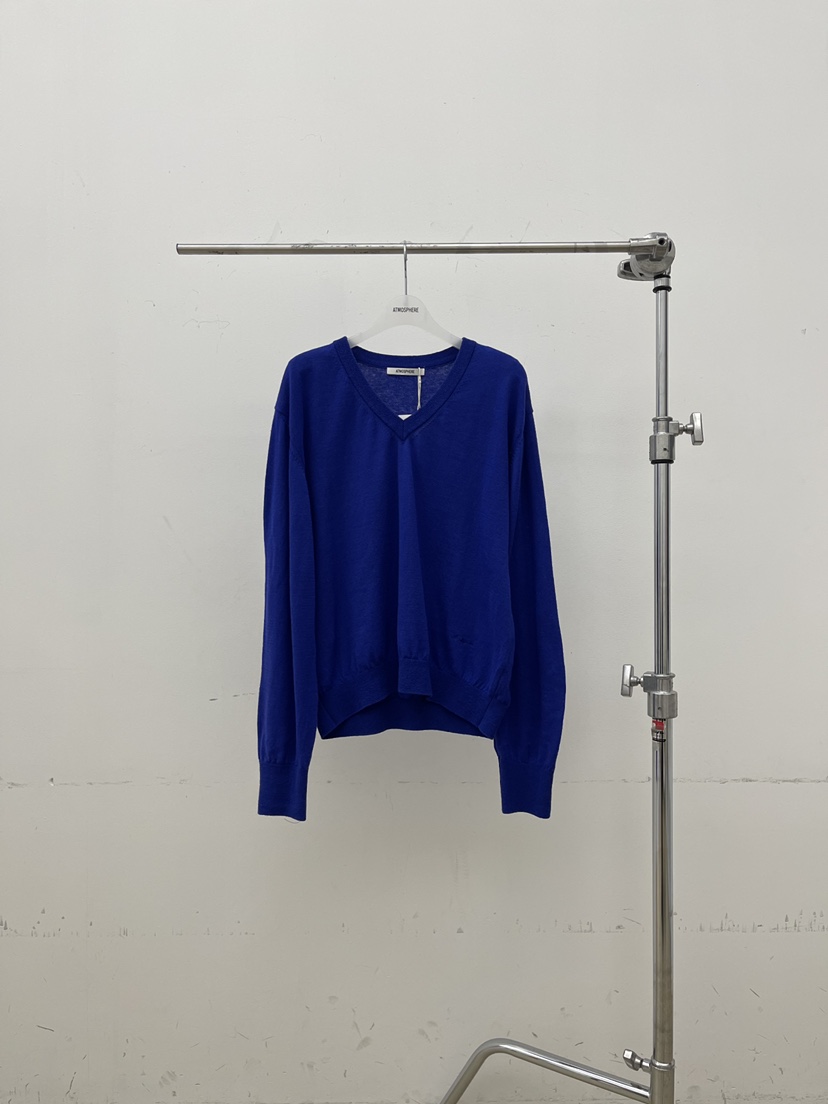 ATMOSPHERE東大門直郵女士新款26春夏推薦休閑針織衫V領真絲ATMOSPHERE/BLING針織衫圖色3