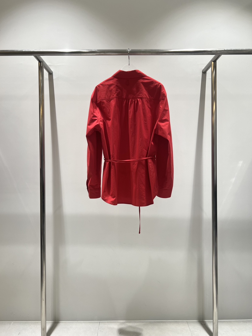 CESTLAVIE韓國直郵女裝新品人氣推薦職業襯衫蕾絲衫含腰繩CESTLAVIE襯衫/蕾絲衫