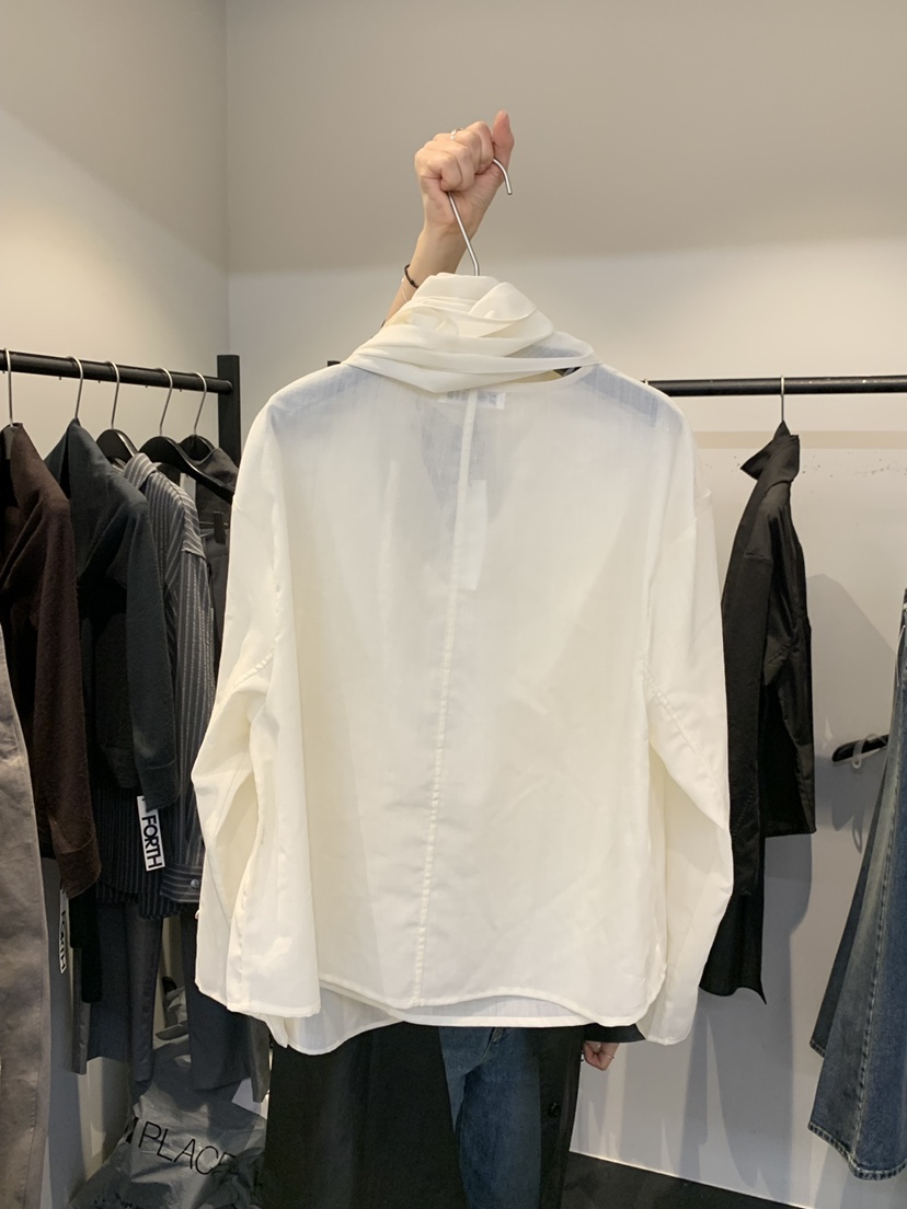 FORTH韓國直郵女士新品休閑熱賣真品26春夏襯衫蕾絲衫含圍巾FORTH襯衫/蕾絲衫