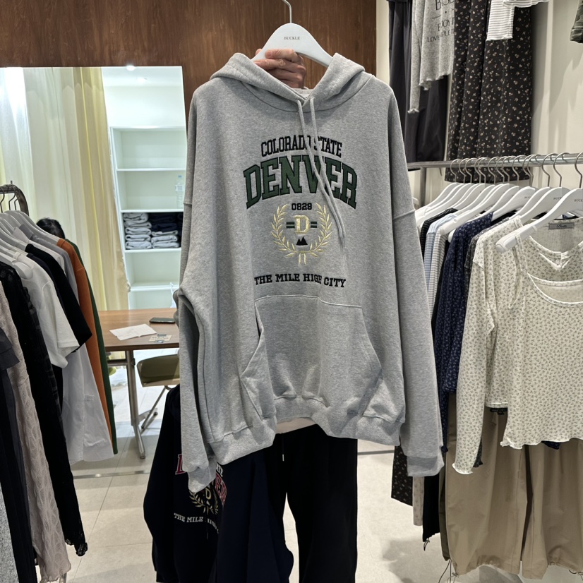 BUCKLE韓國直郵女裝新品推薦26春夏熱賣人氣真品衛衣連帽衫BUCKLE衛衣圖色1